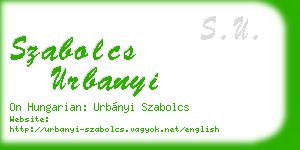 szabolcs urbanyi business card